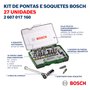 Kit de pontas e soquetes para parafusar Bosch com 27 peças