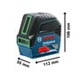 Nível a laser verde Bosch GCL 2-15 G 15m, suporte e maleta