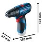 Parafusadeira Furadeira a bateria Bosch GSR 120-LI, 12V SB