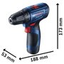 Parafusadeira Furadeira Bosch GSR 120-LI 12V 1 Bateria e maleta