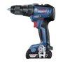 Parafusadeira Furadeira Impacto Bosch GSB 18V-50-1B 1 bateria e maleta